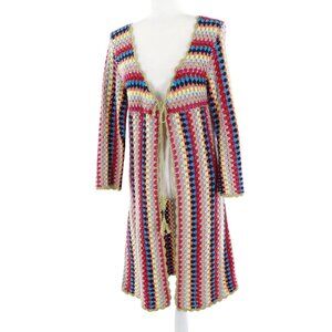 Boston Proper Crochet Cardigan Womens S Hippie Bohemian Cottagecore Grannycore